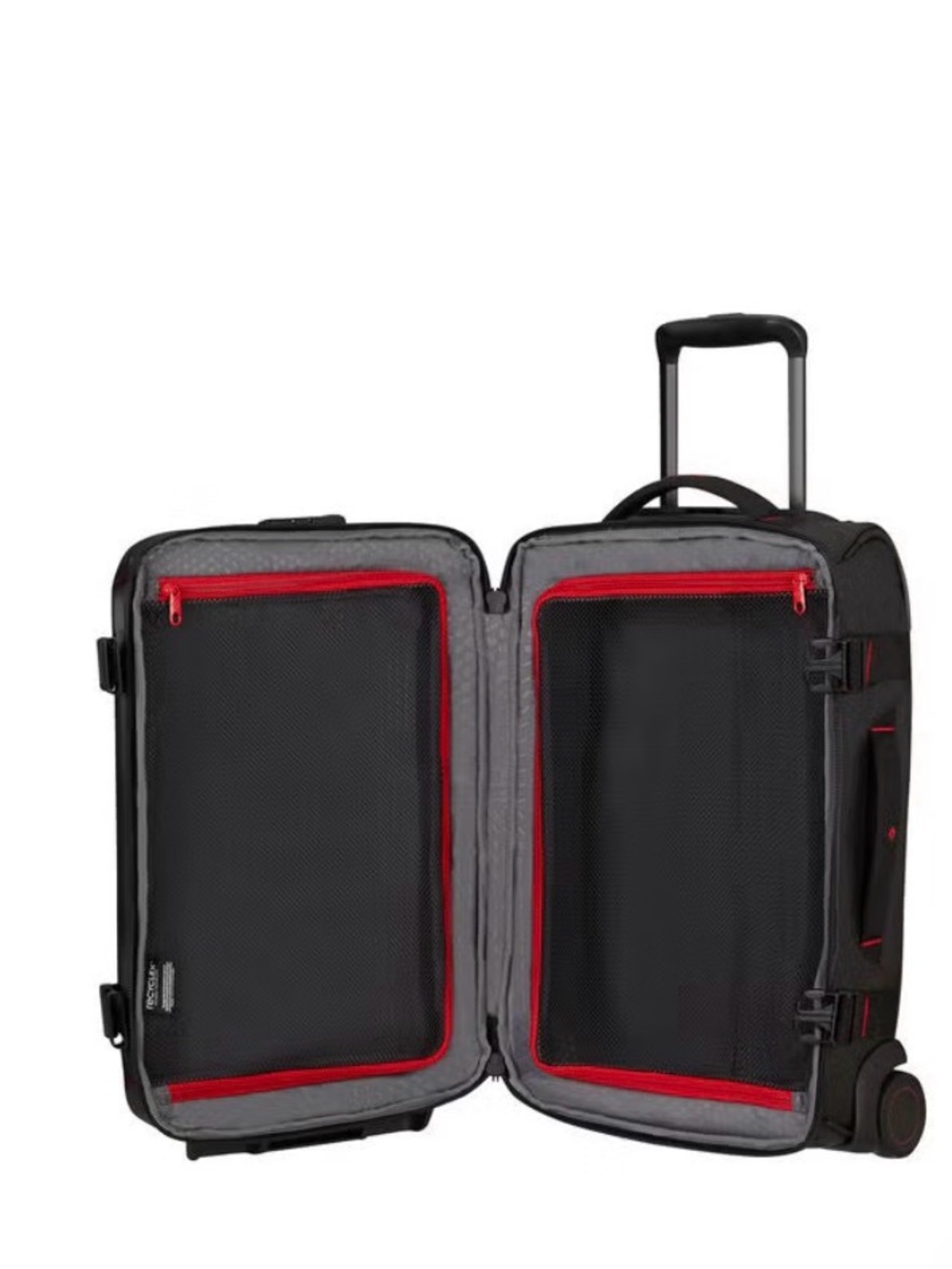 Samsonite ECODIVER WHEELED Black Carry-On Roller with Red Trim - Picture 2 of 5